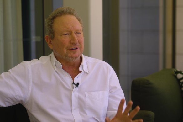Andrew Forrest, pictured, has released a new video expressing concern about deepfake videos featuring his image.