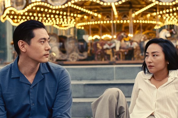 Teo Yoo and Greta Lee in Celine Song’s 2023 feature film, Past Lives.