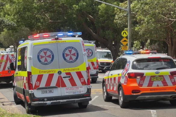 Emergency services were on the scene at Manly West Public School on Griffiths Street after multiple students suffered burns as a result of an experiment.