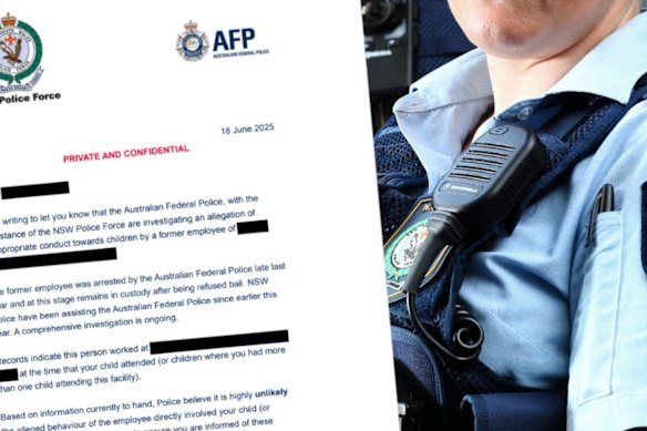 More than 1200 families on Sydney’s north shore received the letter from NSW Police and the AFP. 