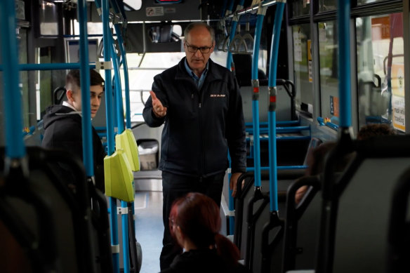 Drivers should stop the bus if student behaviour distracts them, BusVic advises. 