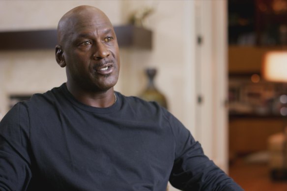 Michael Jordan in a scene from 'The Last Dance' documentary.