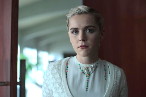 The doe-eyed Kiernan Shipka is in her wheelhouse at the intersection of innocence and darkness in Swimming with Sharks.