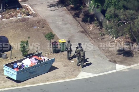 WA Police searching for the alleged gunman last month. 