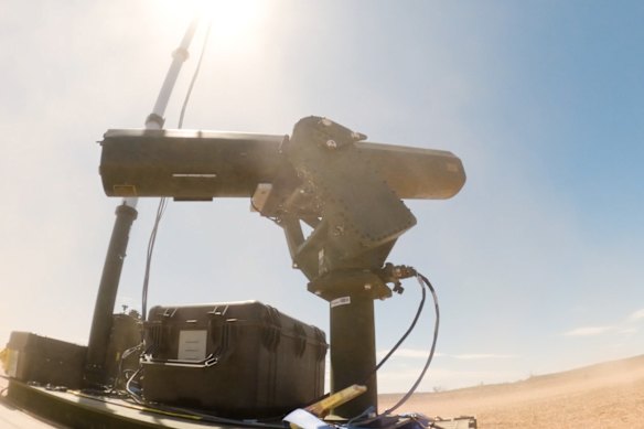 O lançador de foguetes VAMPIRE.