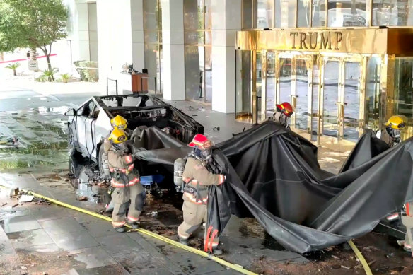 The Cybertruck exploded outside Trump’s hotel in Las Vegas.