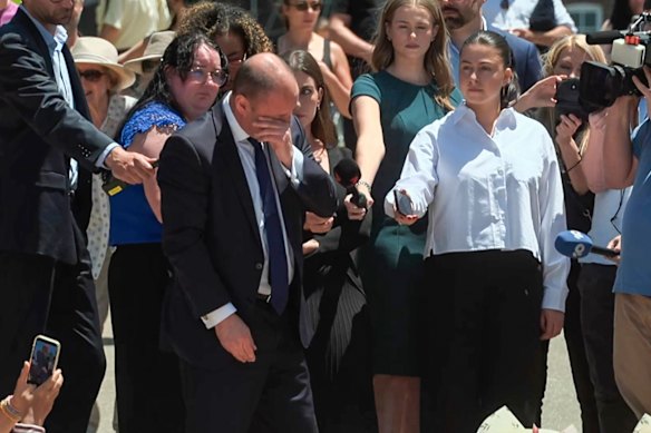 Frydenberg shed tears as he laid flowers at the Bondi memorial on Wednesday.