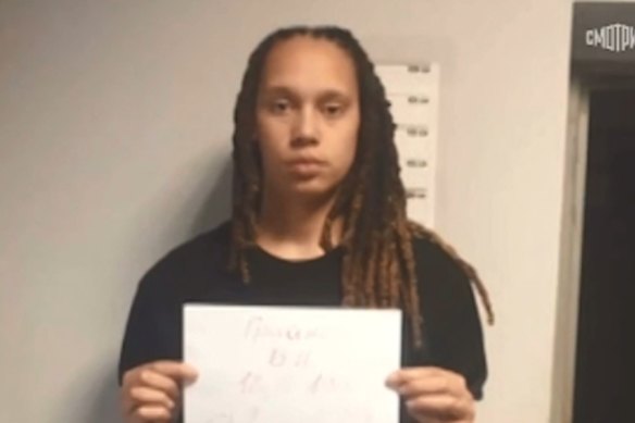Brittney Griner photo released by Russian authorities on March 9, 2022