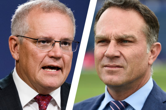 Prime Minister Scott Morrison came under fire from Michael Slater.