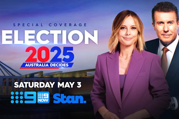 Ally Langdon and Peter Overton will head up Nine’s election day coverage.