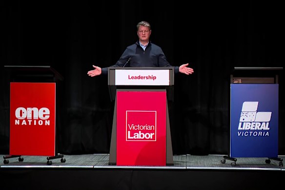 Premier Ben Carroll on Thursday, challenging Opposition Leader Jess Wilson and One Nation Victoria leader Warren Pickering to debate him.