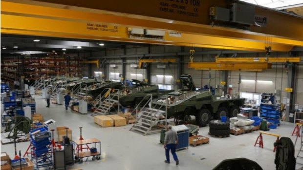 A Rheinmetall military vehicle plant in the Netherlands very similar to one to be built  at Redbank in Ipswich.