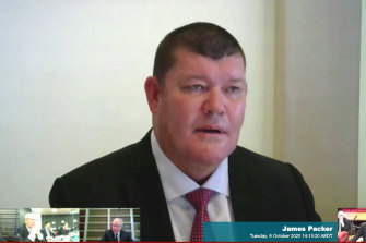 James Packer is appearing before the NSW inquiry into Crown casino's junkets and money-laundering.