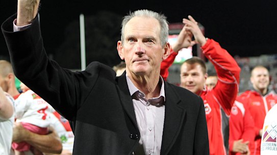 Wayne Bennett during his time at the Dragons back in 2010.