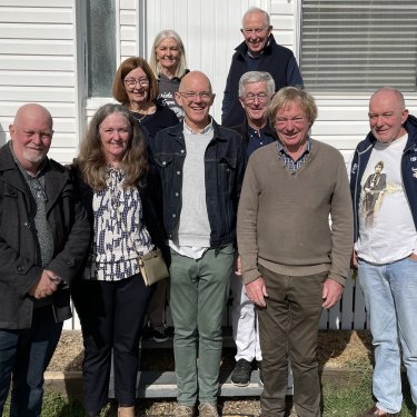 The Dunne siblings reunited, including Paul (centre), and Anthony next to him (right).