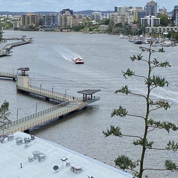 The restored Brisbane River Walk from the revitalised Howard Smith Wharves around to New Farm, repaired after the 2011 floods for $78 million.