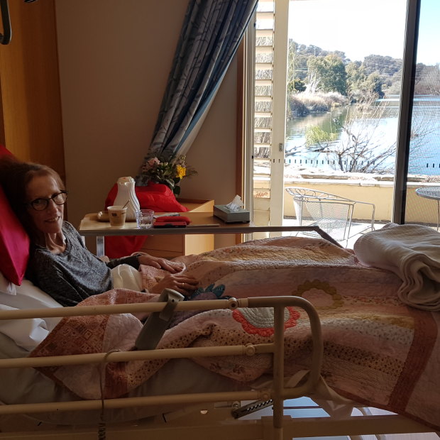 Lisa on the day she arrived at the hospice in August 2018.