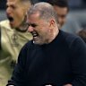Ange Postecoglou celebrates.