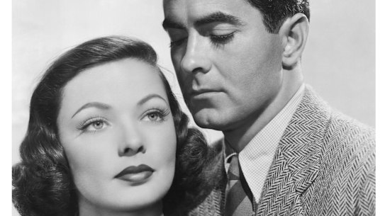 Gene Tierney as Isabel Bradley and  Tyrone Power as Larry Darrell in a 1946 publicity shot for The Razor’s Edge.
