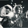 AC/DC: From left - Brian Johnson and Angus Young. 