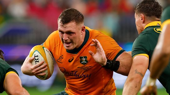 Angus Bell takes on South Africa