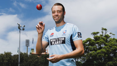 Rare breed: NSW pace bowler Harry Conway. 