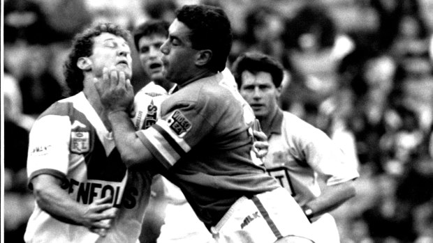 Don't argue: Quentin Pongia during the height of his career at the Raiders.