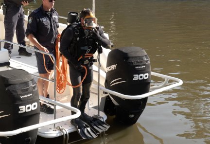 A number of items were found in the search of the Parramatta River, but police would not specify what they were.
