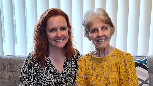 Angie List with her mother, Helen “Hem” Lister, on Mother's Day 2024, one year after she was diagnosed with Alzheimer's disease.
