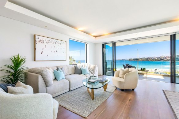 The Smorgon family’s Bondi Beach apartment is one of three in the block.