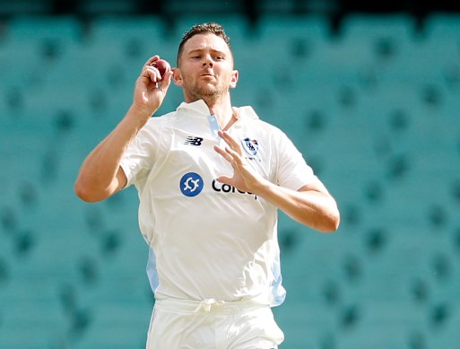 Hazlewood en acción en el SCG antes de sufrir una lesión.