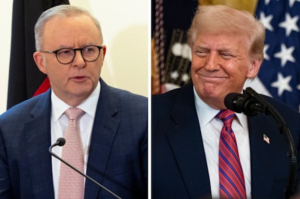 Anthony Albanese and Donald Trump.