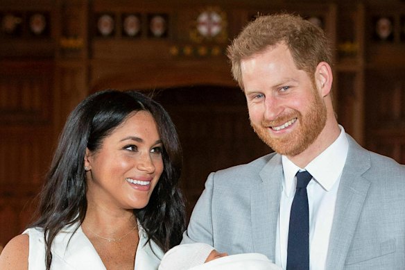The Duke and Duchess of Sussex with their son, Archie. Prince Harry promised to be a hands-on dad.