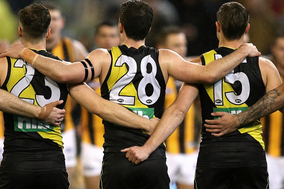 Richmond will join with rivals Collingwood to take a knee before their clash on Thursday night.