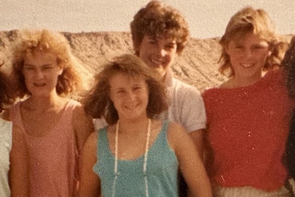 Kate Halfpenny at her Year 12 camp in 1984.
