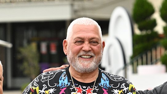 Mick Gatto at Caulfield Racecourse on Wednesday.