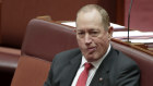 Senator Fraser Anning during a censure vote on Wednesday.