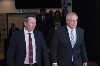 Western Australia Premier Mark McGowan and Prime Minister Scott Morrison.