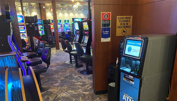 Having ATMs in the thoroughfare of a gaming area, such as in this unnamed hotel, is in contravention of the Gaming Machine Act 2001.