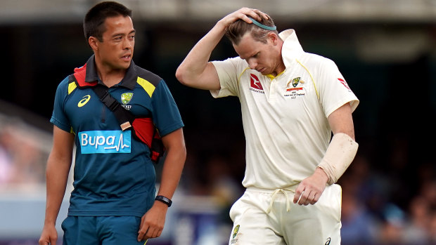 Steve Smith was concussed after being hit by a Jofra Archer bouncer during the Ashes.