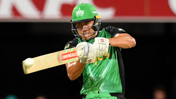 Top form: Marcus Stoinis on his way to 81 from 51 deliveries on Friday night.