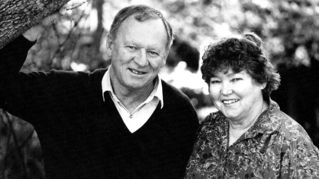 Shirley Stackhouse and Phil Haldeman, presenters of Over the Fence on 2UE, in  1999.