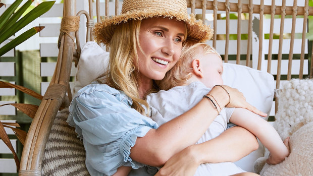 Magdalena Roze with her youngest son Charlie, 23 months.