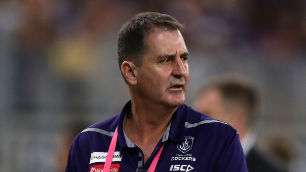 Fremantle coach Ross Lyon was spotted at lunch with Carlton list manager Stephen Silvagni in Carlton on Tuesday.