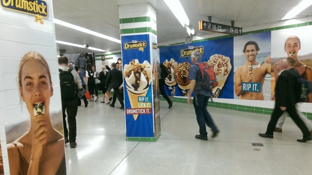 About 80 per cent of food ads on Sydney buses and at trains stations are for junk food.