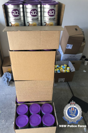 Baby formula, vitamins and manuka honey were seized. 