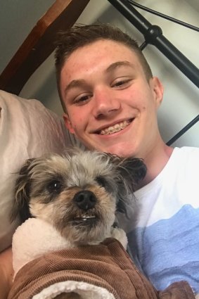 Adriaan Roodt, who died after an incident at Mount Ainslie last week, and one of his dogs, Muffin.