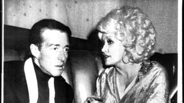 Halston at Studio 54 in 1978 with Dolly Parton.