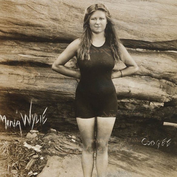 Olympic swimmer Mina Wylie at the ocean baths her father built.