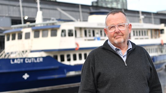 Jeff Gordon has been told he cannot access his boat that is moored to the Docklands pier.